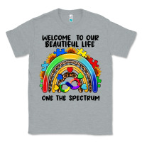 Heather Grey Autism rainbow Classic Tee - FaDigitalArtStudio