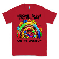 Red Autism rainbow Classic Tee - FaDigitalArtStudio