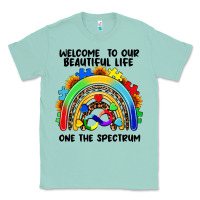 Seafoam Autism rainbow Classic Tee - FaDigitalArtStudio