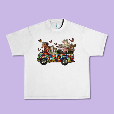 Farm Animals Autism Urban Heavy Tee Designed By Racoondesign