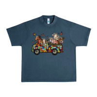 Midnight Navy farm animals autism Urban Heavy Tee - RacoonDesign