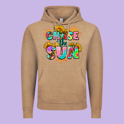 Chase The Sun Vintage Hoodie Designed By Adodesignshop