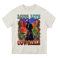 Cream long live cowgirls Heavy Core Tee - FaDigitalArtStudio
