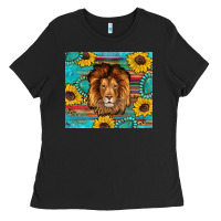 Black western lion tumbler Ladies Tee - Artiststas