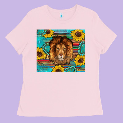 Western Lion Tumbler Ladies Tee Designed By Artiststas