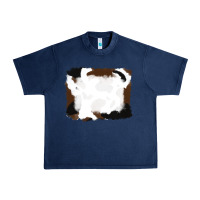 Navy cowhide frames background Urban Heavy Tee - RanaPortraitStore
