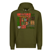 Army Green lunch lady Premium Hoodie - AdoDesignShop