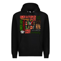 Black lunch lady Premium Hoodie - AdoDesignShop