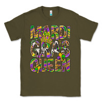 Army Green Mardi Gras Queen Classic Tee - BundleAndBundleShop