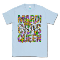 Dusty Blue Mardi Gras Queen Classic Tee - BundleAndBundleShop
