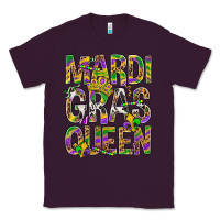 Plum Mardi Gras Queen Classic Tee - BundleAndBundleShop