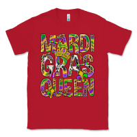 Red Mardi Gras Queen Classic Tee - BundleAndBundleShop