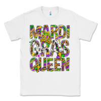 White Mardi Gras Queen Classic Tee - BundleAndBundleShop