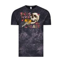 Cloud Black Tacos Never Broke My Heart Vintage Tee - CowhideDigitalArt