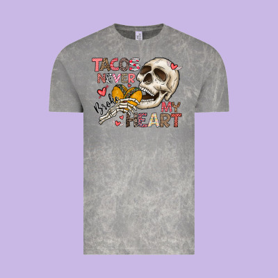 Tacos Never Broke My Heart Vintage Tee Designed By Cowhidedigitalart