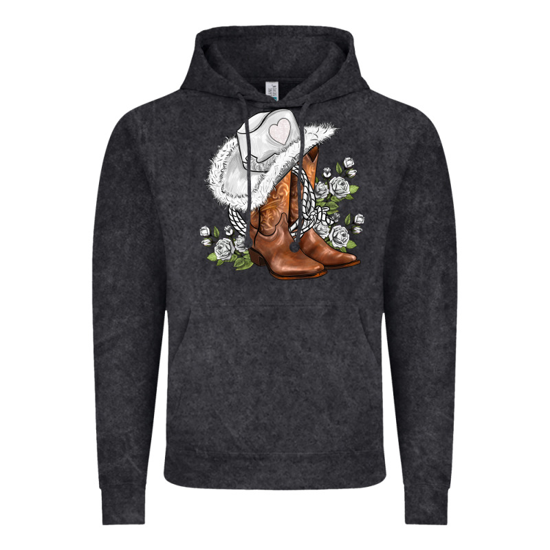 White  Cowgirl  And Roses Vintage Hoodie by AdoDesignShop | Teevron