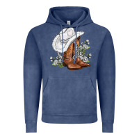 Vintage Denim white  cowgirl  and roses Vintage Hoodie - AdoDesignShop