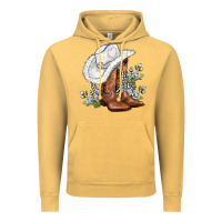 Vintage Mustard white  cowgirl  and roses Vintage Hoodie - AdoDesignShop