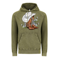 Vintage Olive white  cowgirl  and roses Vintage Hoodie - AdoDesignShop