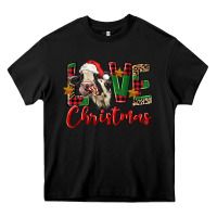 Black love christmas holstein heifer Heavy Core Tee - FaDigitalArtStudio