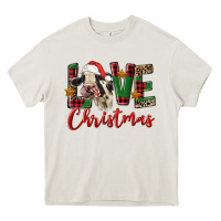 Cream love christmas holstein heifer Heavy Core Tee - FaDigitalArtStudio