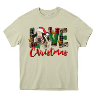 Mossy love christmas holstein heifer Heavy Core Tee - FaDigitalArtStudio