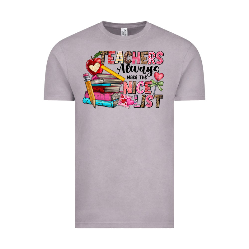 Teachers Always Make The Nice List Vintage Tee by CowhideDigitalArt | Teevron