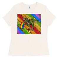 Bone lgbtq dinosaur t rex tumbler Ladies Tee - Artiststas