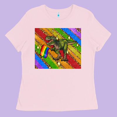 Lgbtq Dinosaur T Rex Tumbler Ladies Tee Designed By Artiststas