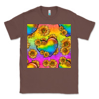 Chestnut Pride lgbtq leopard hearts and sunflowers seamless Classic Tee - BundleAndBundleShop