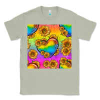 Matcha Pride lgbtq leopard hearts and sunflowers seamless Classic Tee - BundleAndBundleShop