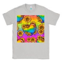 Moon Dust Pride lgbtq leopard hearts and sunflowers seamless Classic Tee - BundleAndBundleShop