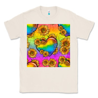 Natural Pride lgbtq leopard hearts and sunflowers seamless Classic Tee - BundleAndBundleShop