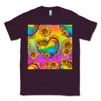 Plum Pride lgbtq leopard hearts and sunflowers seamless Classic Tee - BundleAndBundleShop