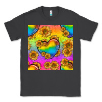 Smoke Pride lgbtq leopard hearts and sunflowers seamless Classic Tee - BundleAndBundleShop