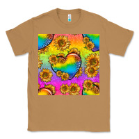 Toasted Coconut Pride lgbtq leopard hearts and sunflowers seamless Classic Tee - BundleAndBundleShop