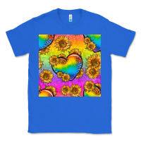 True Royal Pride lgbtq leopard hearts and sunflowers seamless Classic Tee - BundleAndBundleShop
