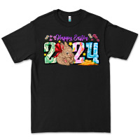 Black Happy Easter 2024 Premium Tee - CowhideDigitalArt