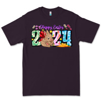 Plum Happy Easter 2024 Premium Tee - CowhideDigitalArt