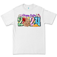 White Happy Easter 2024 Premium Tee - CowhideDigitalArt