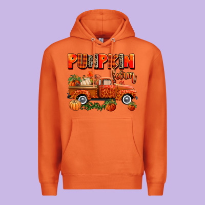 Pumpkin Farm Truck Premium Hoodie Designed By Adodesignshop