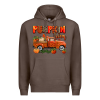 Coffee pumpkin farm truck Premium Hoodie - AdoDesignShop