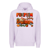 Lilac pumpkin farm truck Premium Hoodie - AdoDesignShop