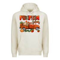 Oatmeal Heather pumpkin farm truck Premium Hoodie - AdoDesignShop