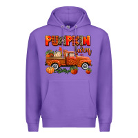 Purple pumpkin farm truck Premium Hoodie - AdoDesignShop