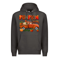 Smoke pumpkin farm truck Premium Hoodie - AdoDesignShop