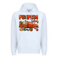 White pumpkin farm truck Premium Hoodie - AdoDesignShop