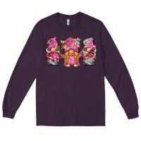 Plum breast cancer gnome Long Sleeve Tee - BarkalooDesign