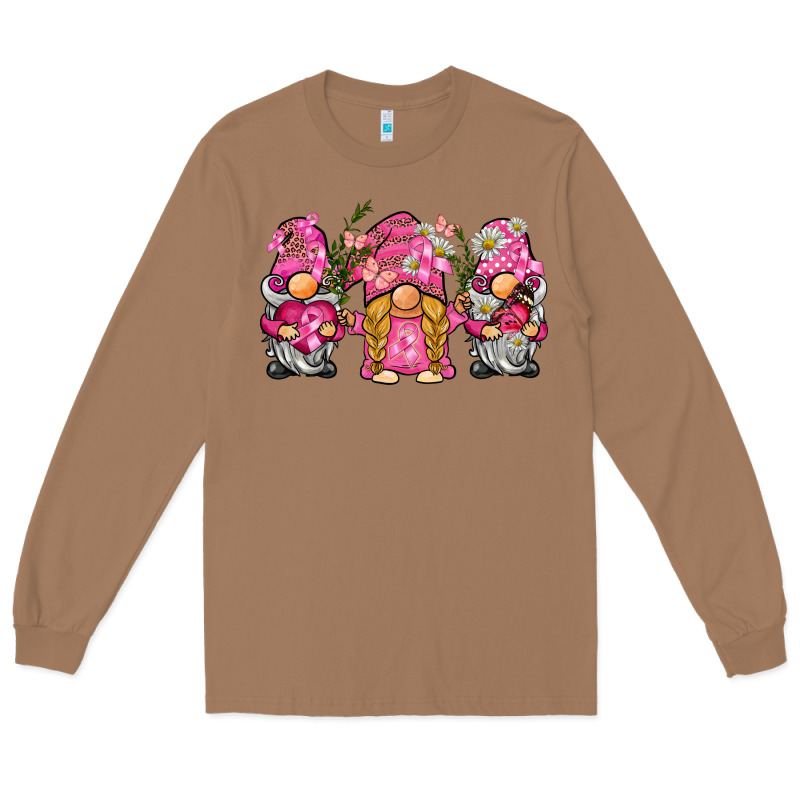 Breast Cancer Gnome Long Sleeve Tee by BarkalooDesign | Teevron