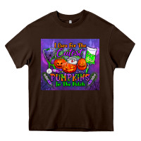 Chocolate Brown i care for the cutest pumpkins in the patch tumbler Heavy Core Tee - BundleAndBundleShop